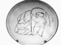收藏明耀州窯作品 “童子植樹”紋瓷盤樂悠悠