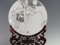 中國工藝美術大師張明文刻瓷作品【酒仙】