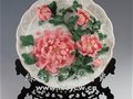 瓷花仙子鄭燕婷作品【手工捏花牡丹盤】