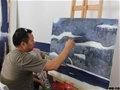 著名“新銳派”陶瓷藝術家嚴維明的畫筆入藏綠寶石藝術陶瓷館