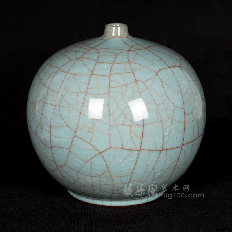 陳善林《金線哥窯小口瓶》