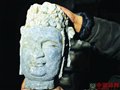 濟南發(fā)現(xiàn)石雕菩薩頭像