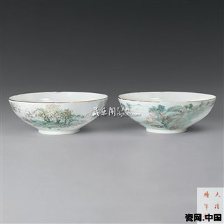《山水對碗》