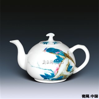 《民國窯彩花鳥釉子壺》