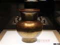 仿古銅釉描金彩犧耳尊