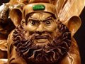 木雕上的道教神仙“鐘馗”