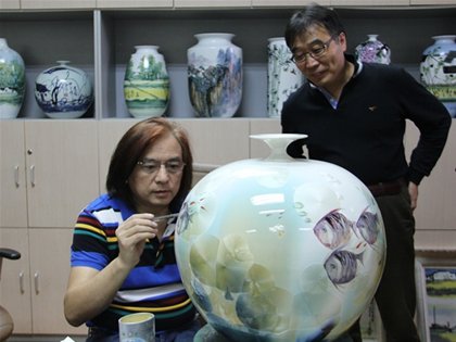 賴德全大師瓷畫作品欣賞