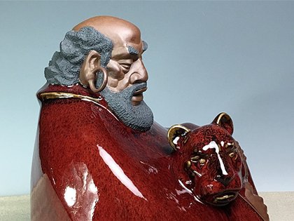 中國陶瓷藝術大師李明作品《達摩伏虎》喜獲“大地獎”金獎