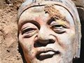 遼上京西山坡佛寺遺址出土遼金泥塑羅漢像